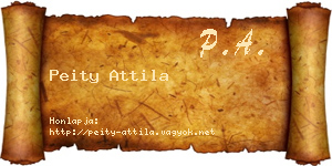 Peity Attila névjegykártya